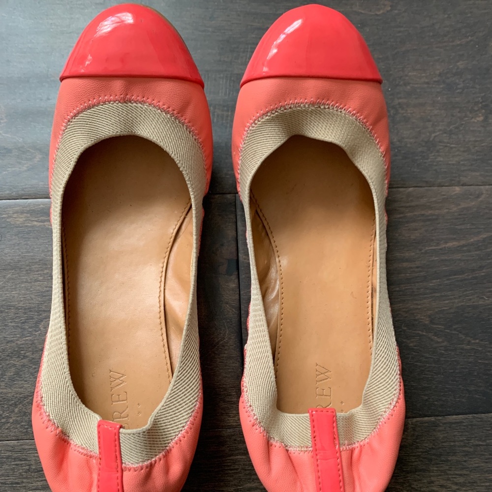 J.Crew patent / leather neon ballet flats
